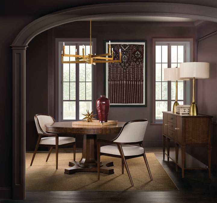 Archives - Round Pedestal Dining Table - Dark Brown