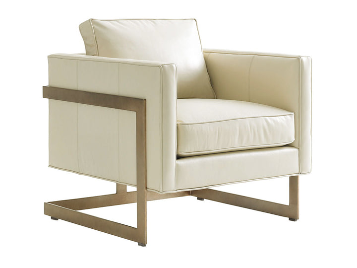 Shadow Play - Winthrop Leather Chair - Beige