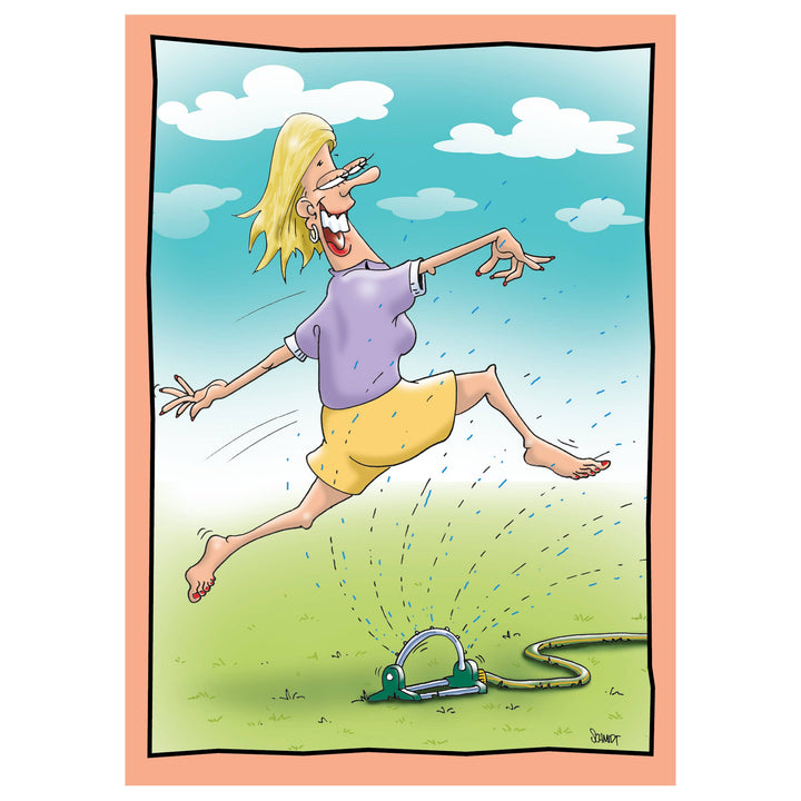 Leaping Woman | Humorous Birthday Card