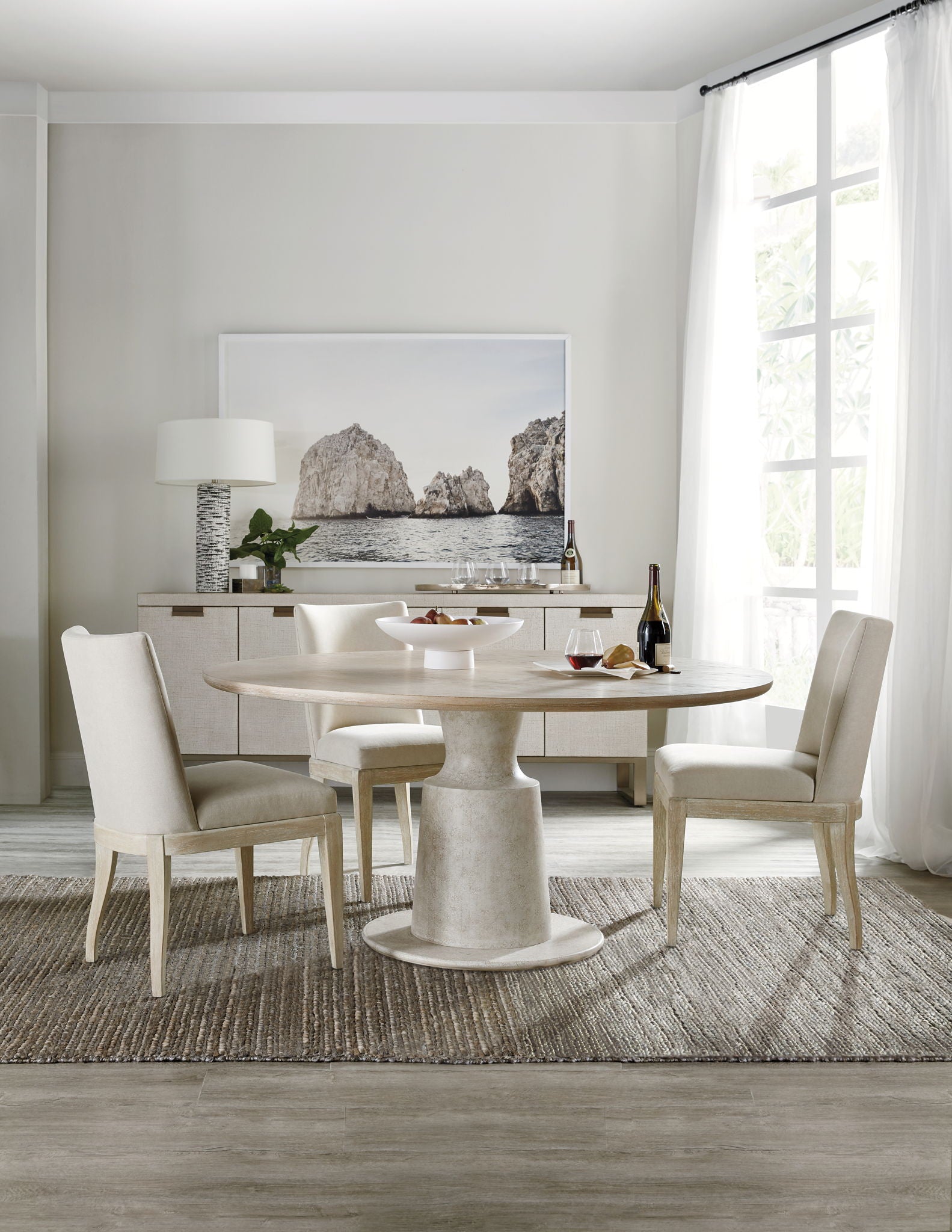 Cascade - Pedestal Dining Table - Light Brown