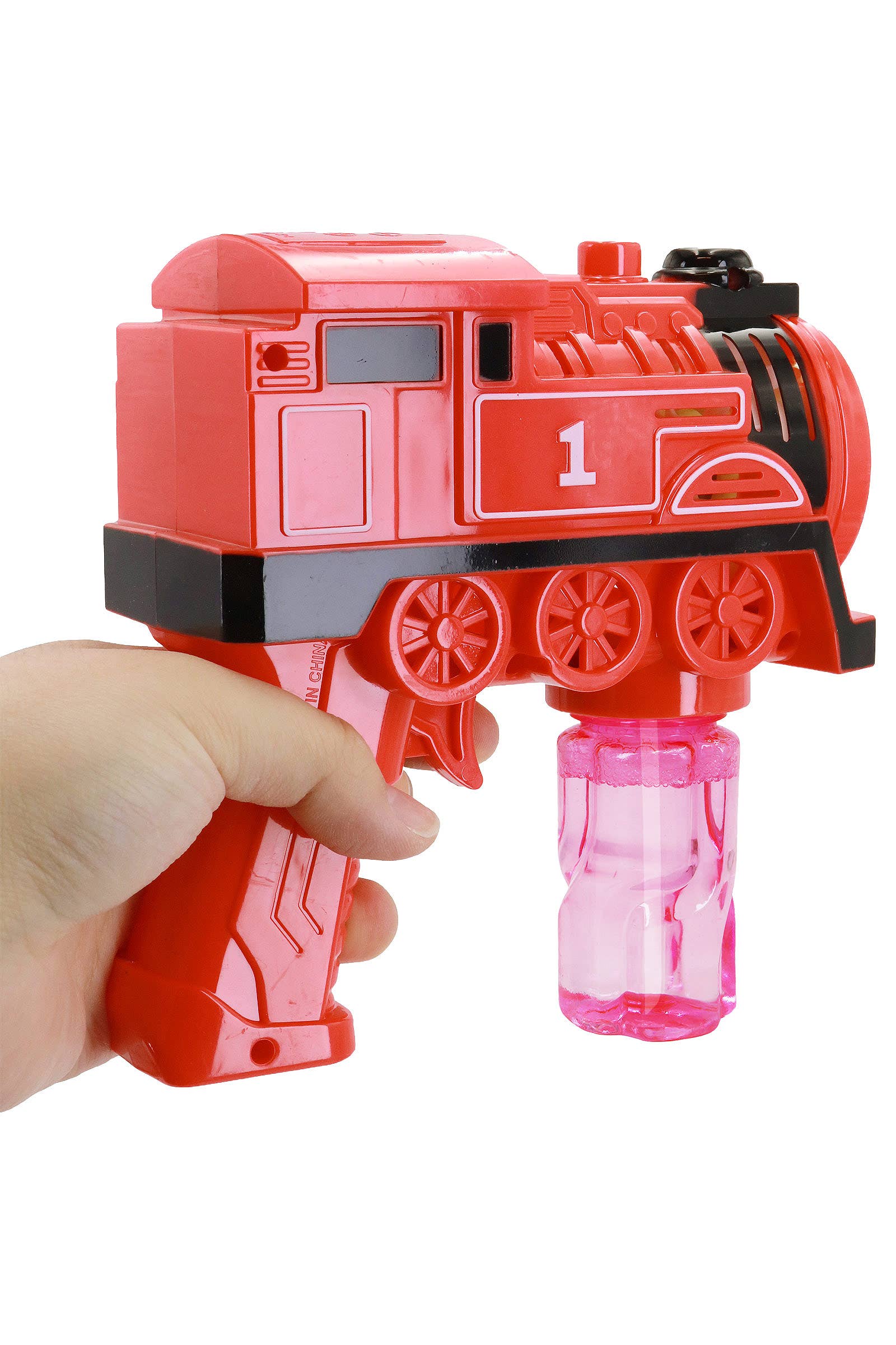 Colorful Train Car LED Light-Up Bubble Gun