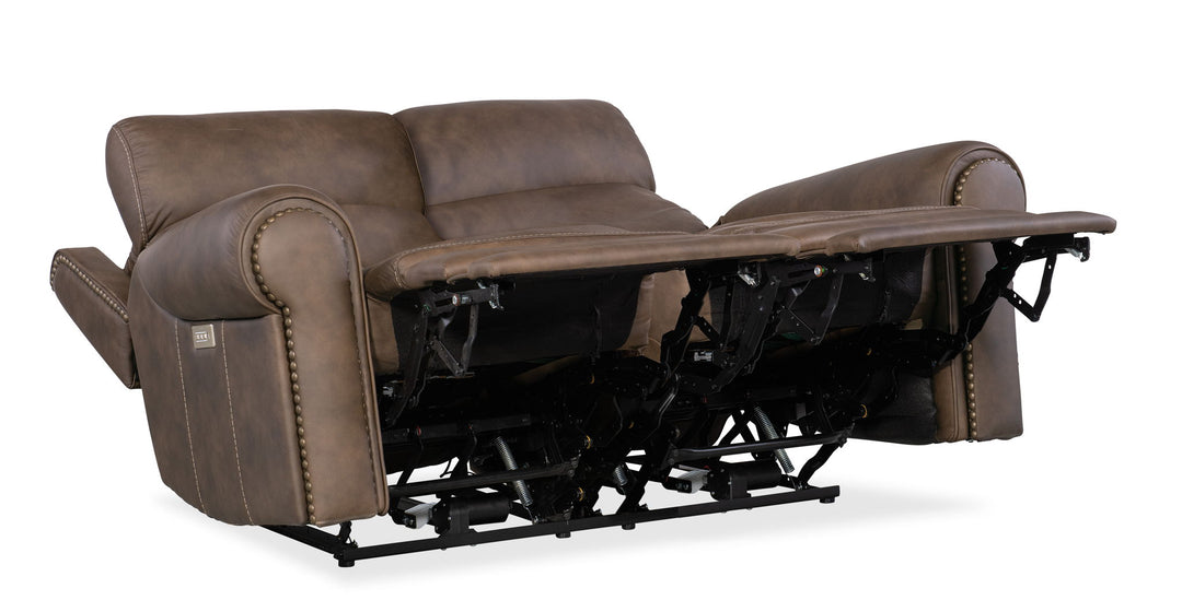 Duncan - Power Loveseat With Power Headrest & Lumbar - Dark Brown