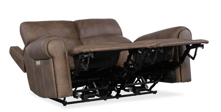 Duncan - Power Loveseat With Power Headrest & Lumbar - Dark Brown