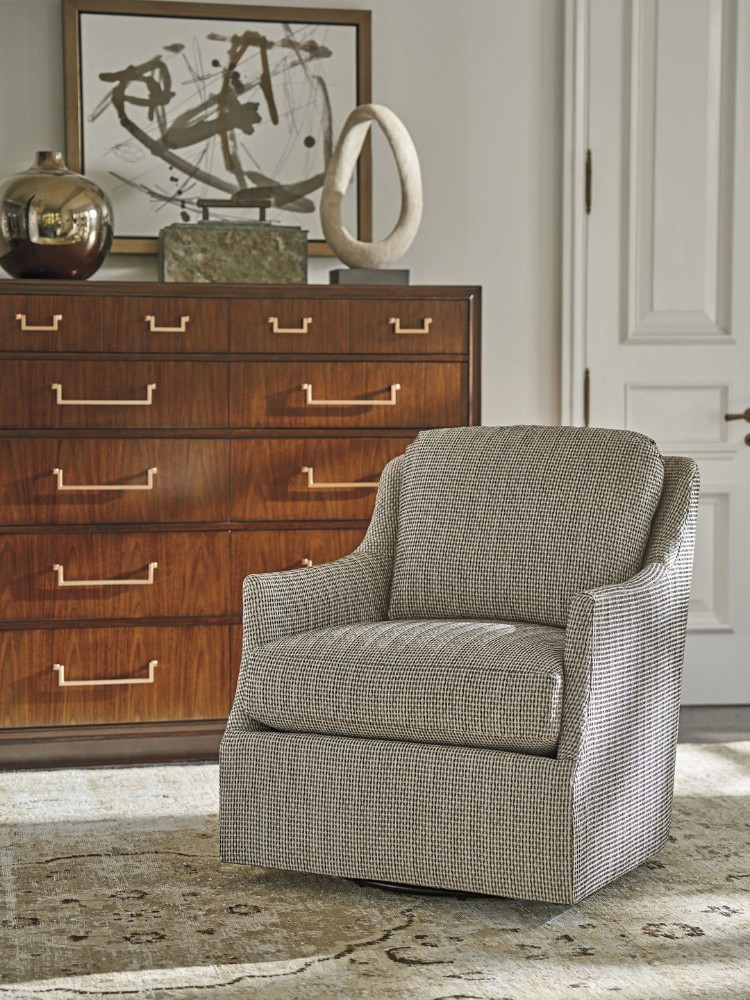 Rendezvous - Montford Swivel Chair - Beige