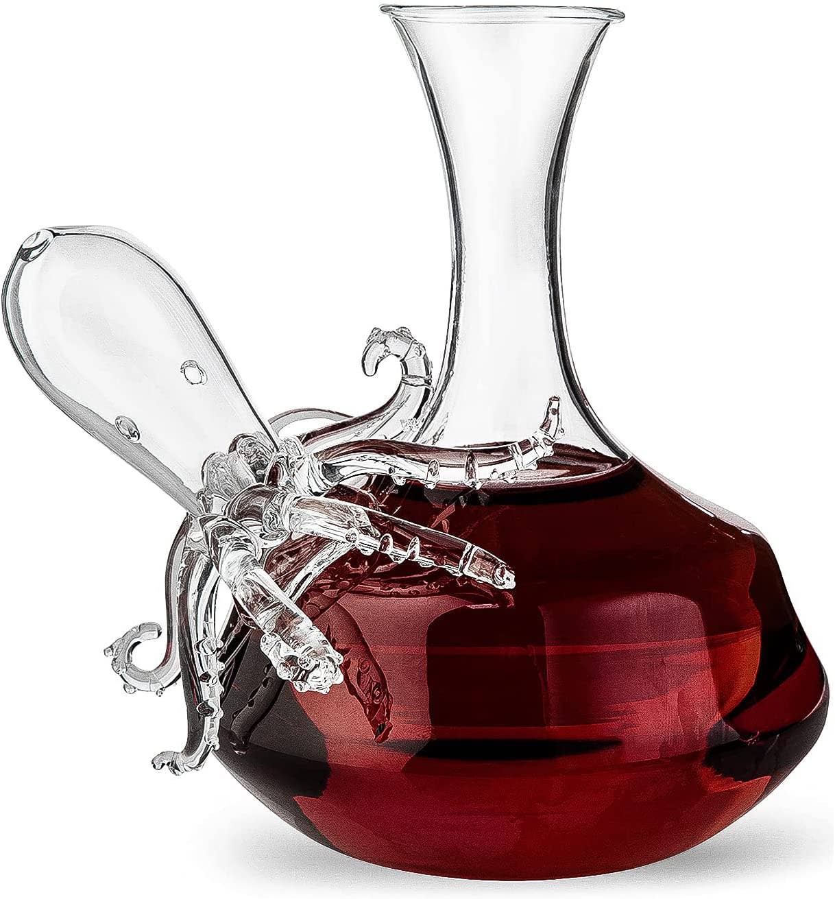 Octopus Tentacle Glass Decanter Handcrafted Decorative