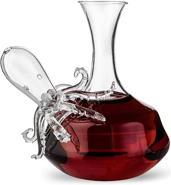 Octopus Tentacle Glass Decanter Handcrafted Decorative