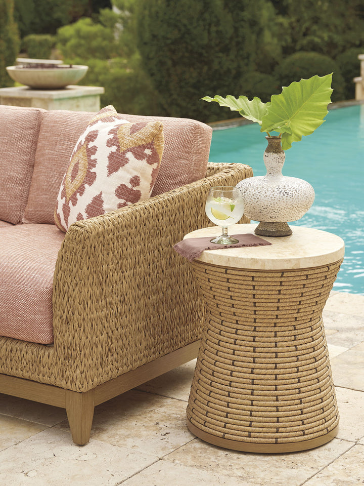 Los Altos Valley View - Round Side Table - Light Brown