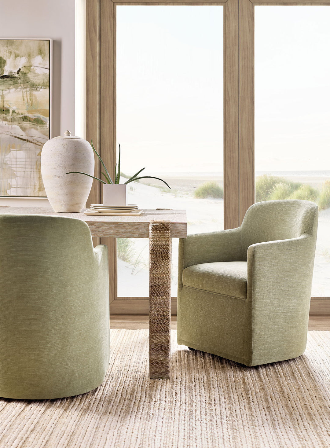 Commerce And Market - Seaside Rectangle Dining Table With 1-22in Leaf - Beige