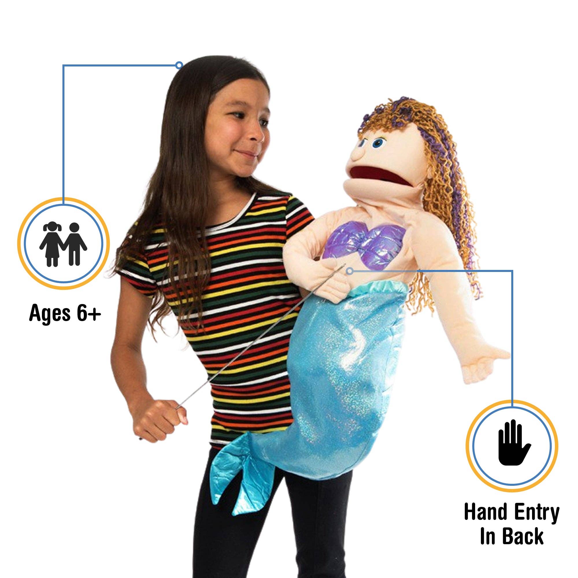 Silly Puppets Mermaid (25")
