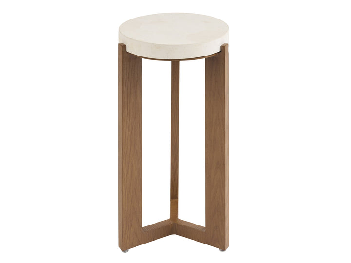 Palm Desert Poolside - Accent Table - Dark Brown / White