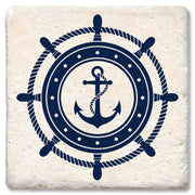 Coaster Nautical Steering Wheel With Anchor: Limestone