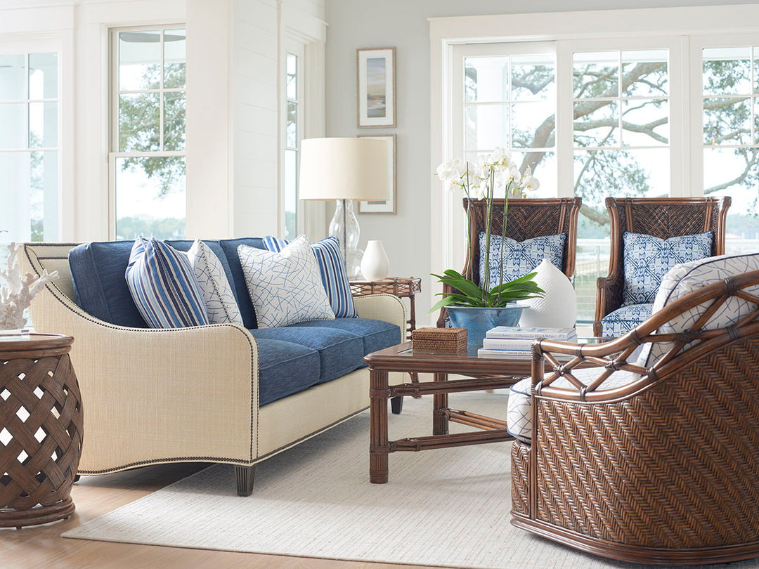 Bali Hai - Diamond Cove Swivel Chair - Dark Brown / Light Brown