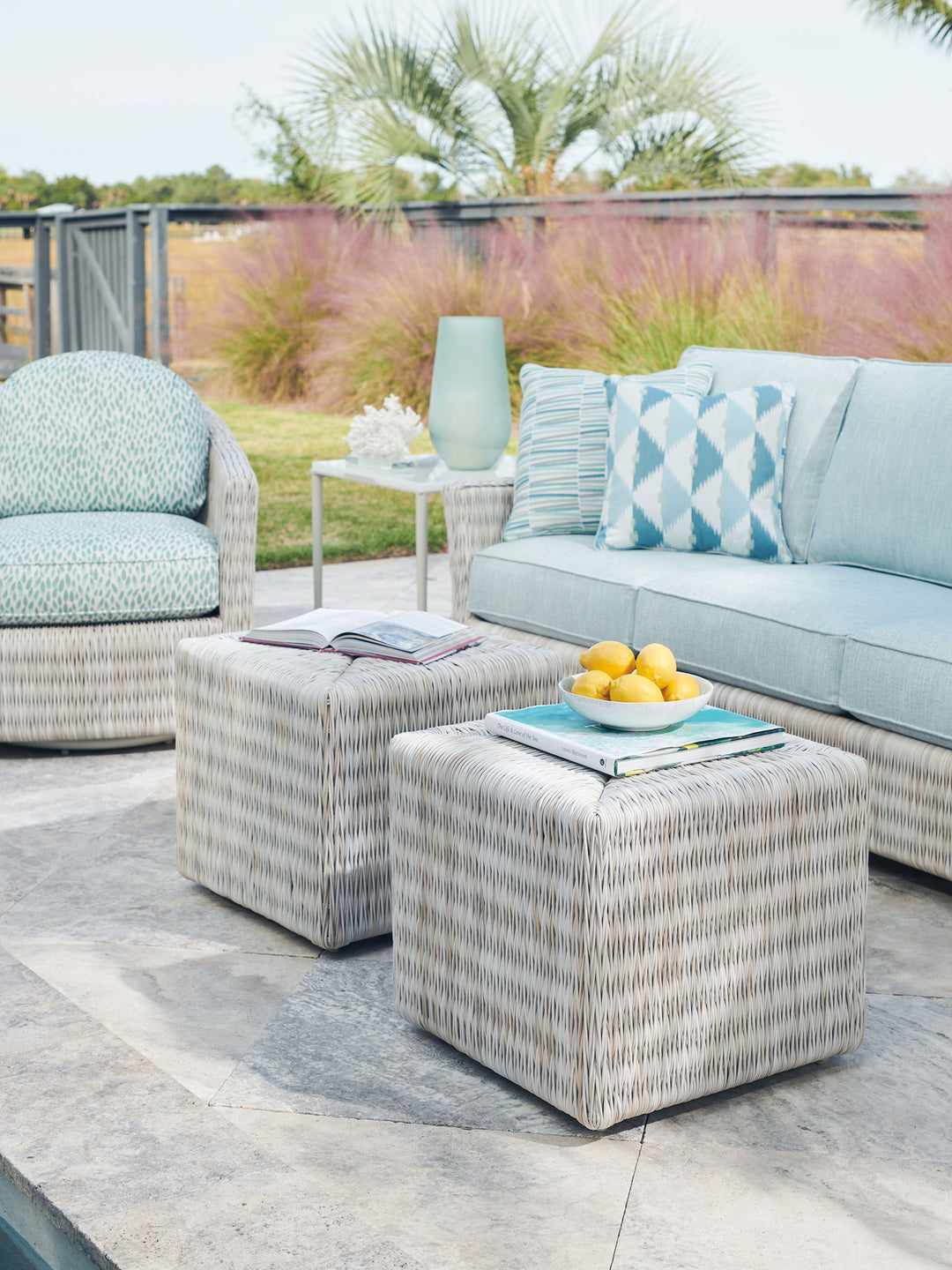 Seabrook - Sofa - Beige / Blue