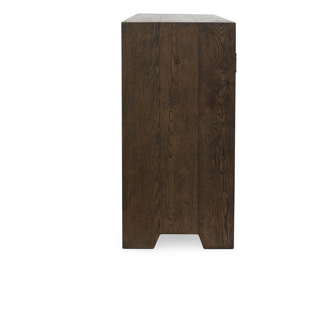 Troy - Reclaimed Oak 4 Door Buffet - Suede Brown