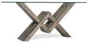 Affinity - Glass Top Accent Console - Gray