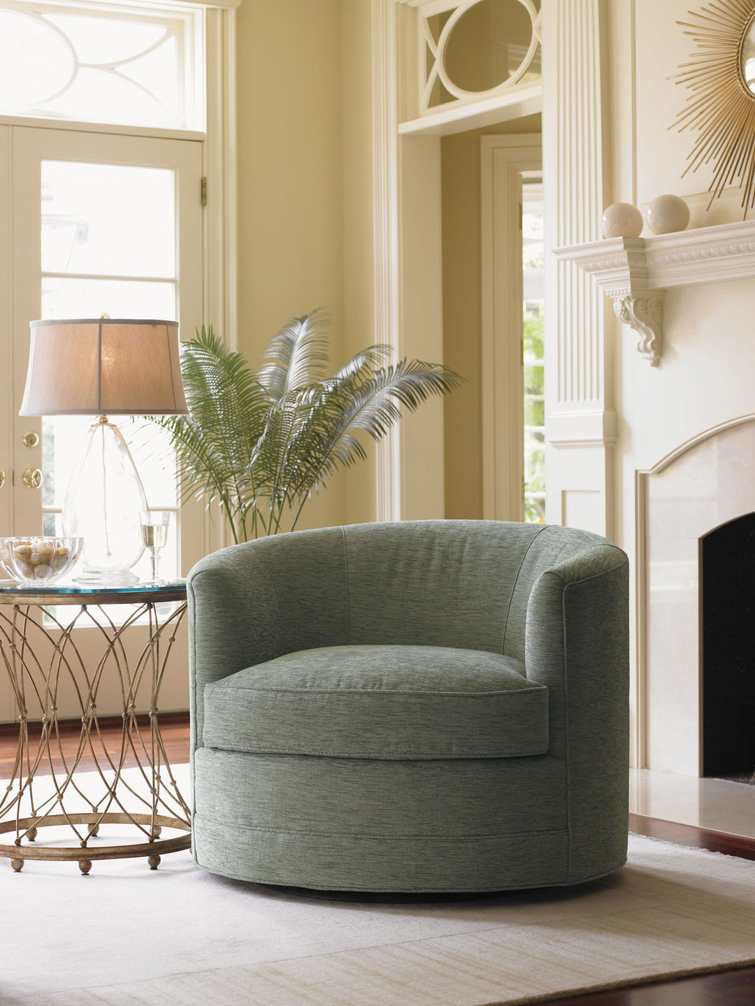 Lexington Upholstery - Graniers Swivel Chair - Light Brown
