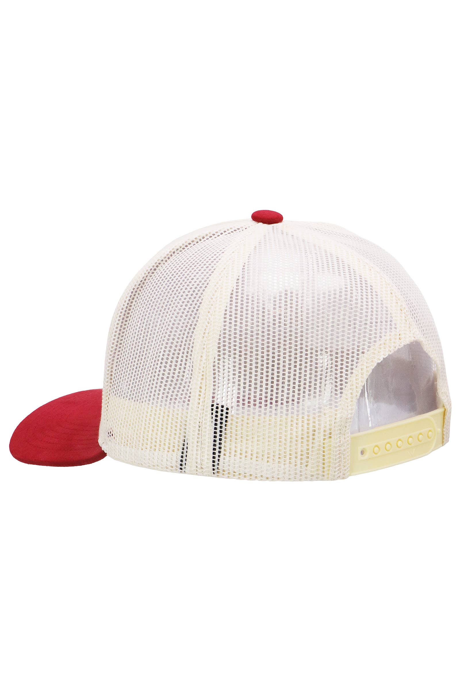 Vegan Suede 5 Panel Snap Back Trucker Hat: BEIGE/BLACK / ONE SIZE