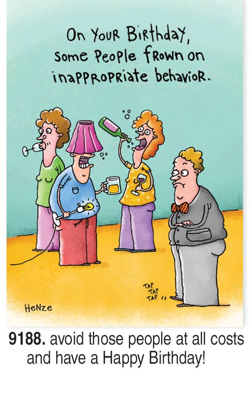Inappropriate Behavior Birthday Card - 9188