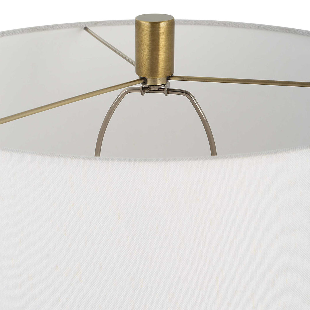 Adelia - Ivory & Brass Table Lamp