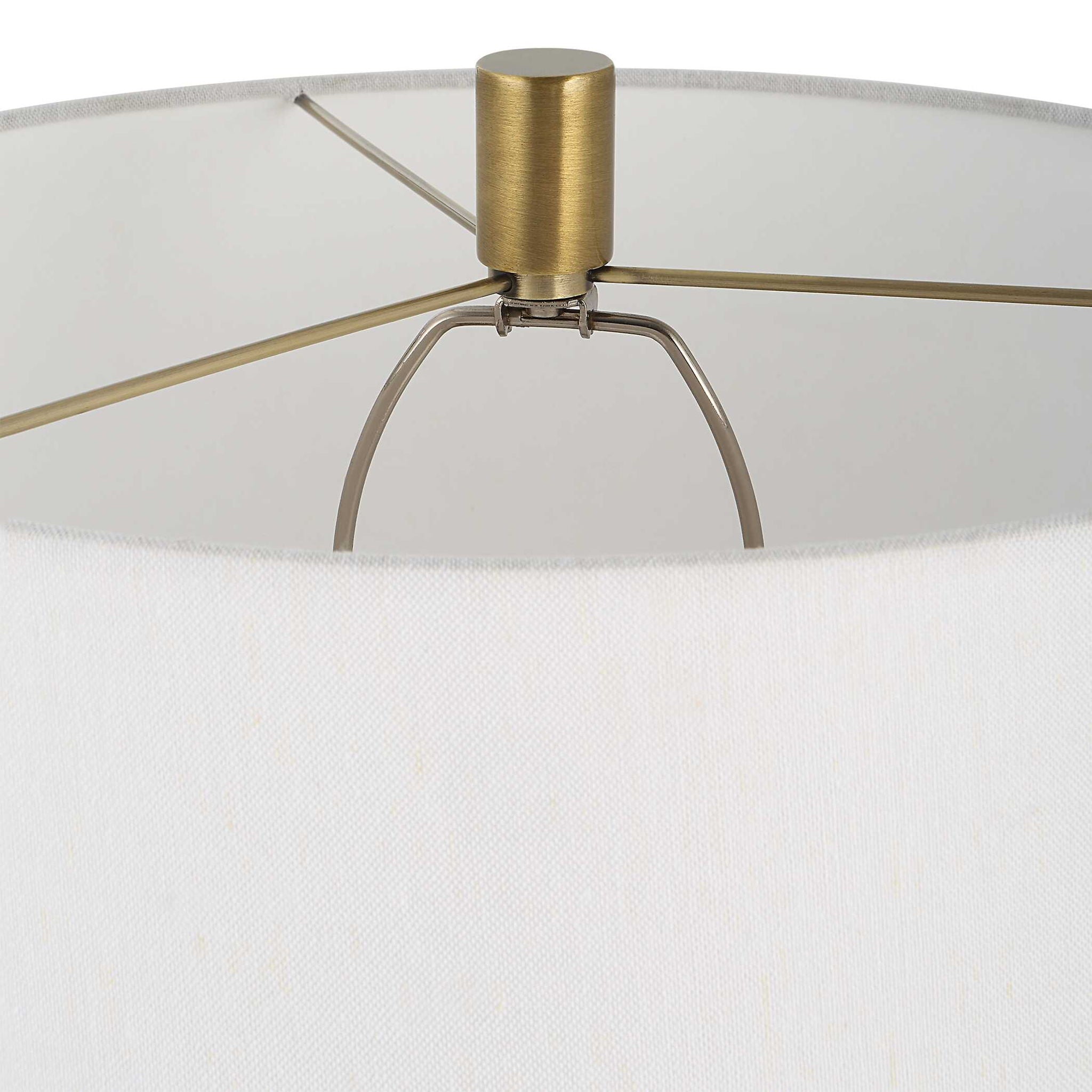 Adelia - Ivory & Brass Table Lamp