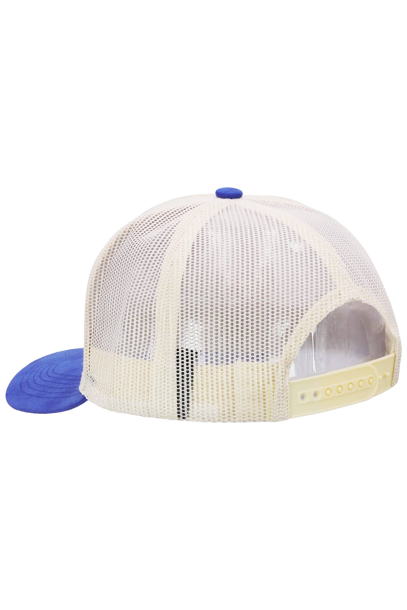 Vegan Suede 5 Panel Snap Back Trucker Hat: BEIGE/BLACK / ONE SIZE