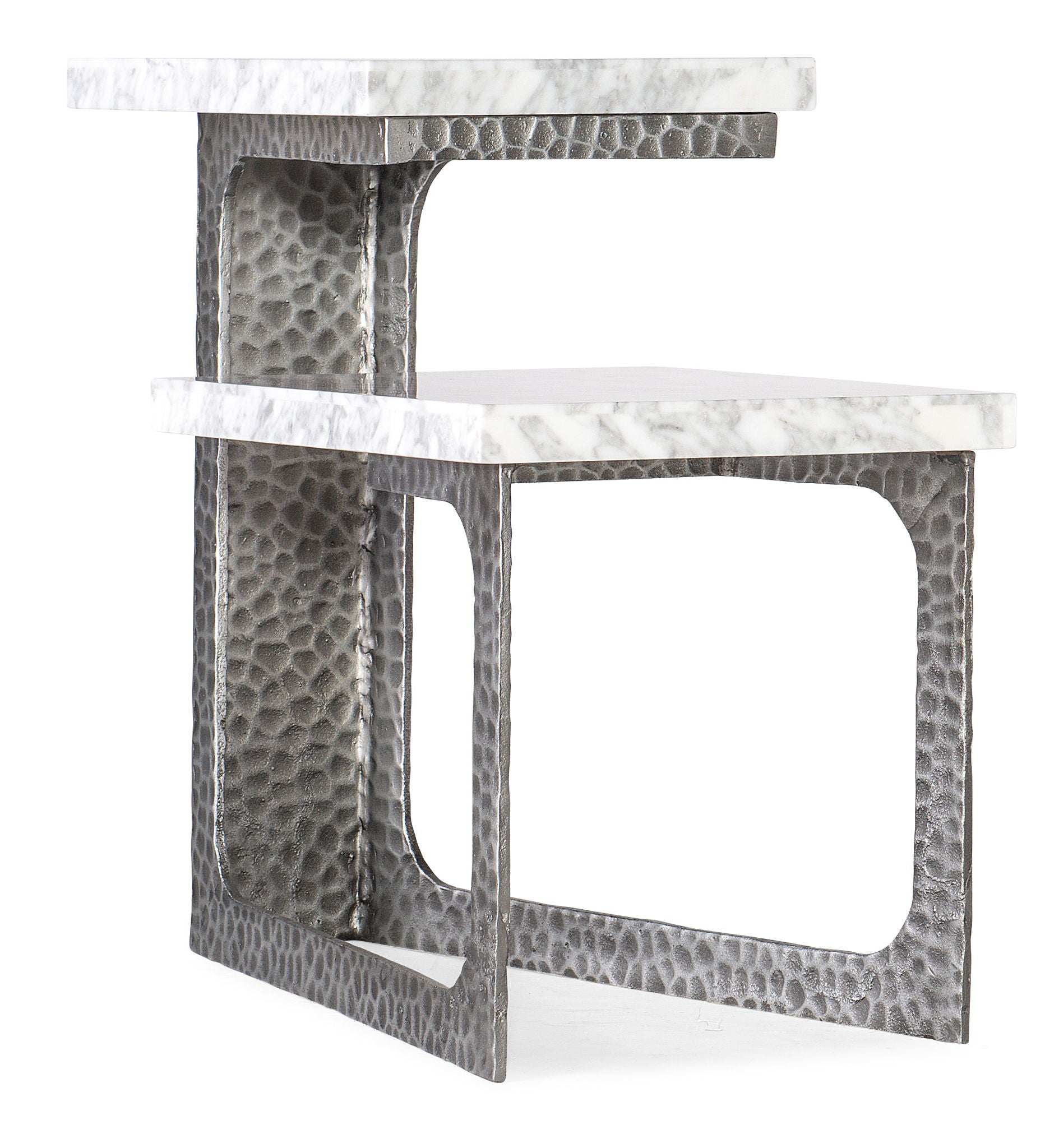 Melange - Georgie Side Table - Pearl Silver