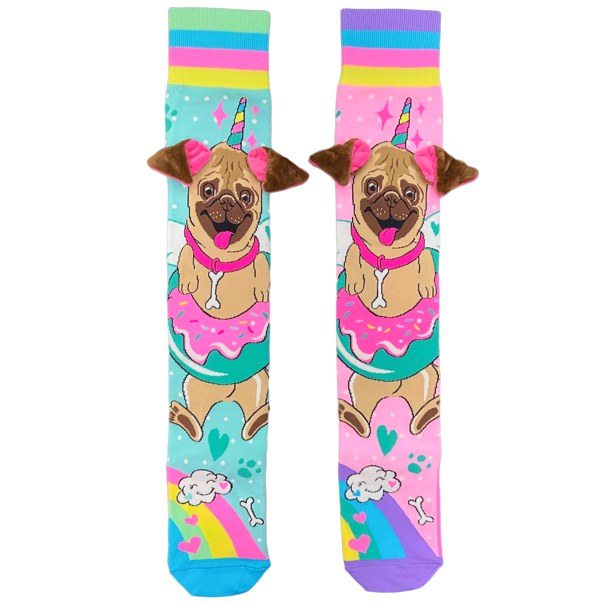 PUG SOCKS: Toddler Age 3 - 5
