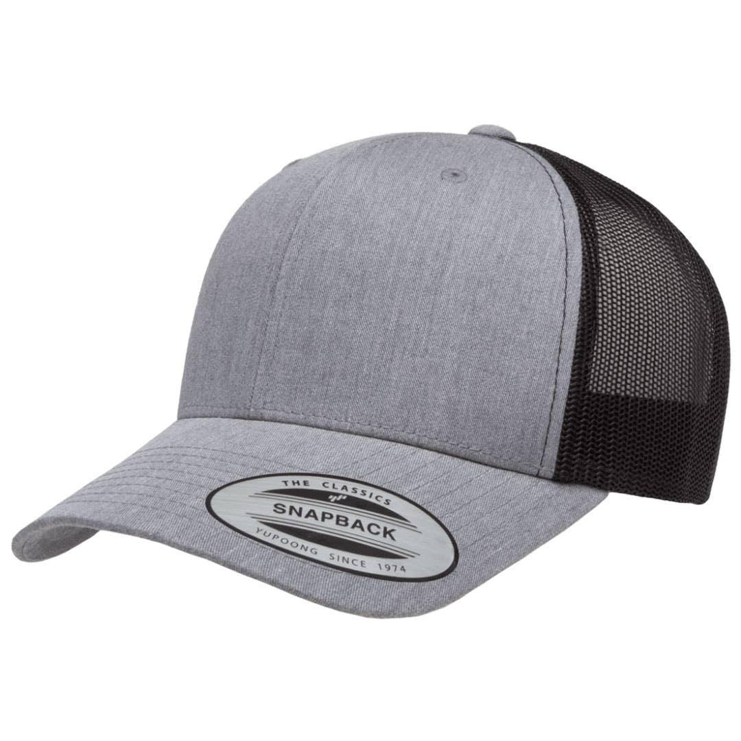 Certified Bullshitter | Leather Patch Hat: Heather Gray / Black