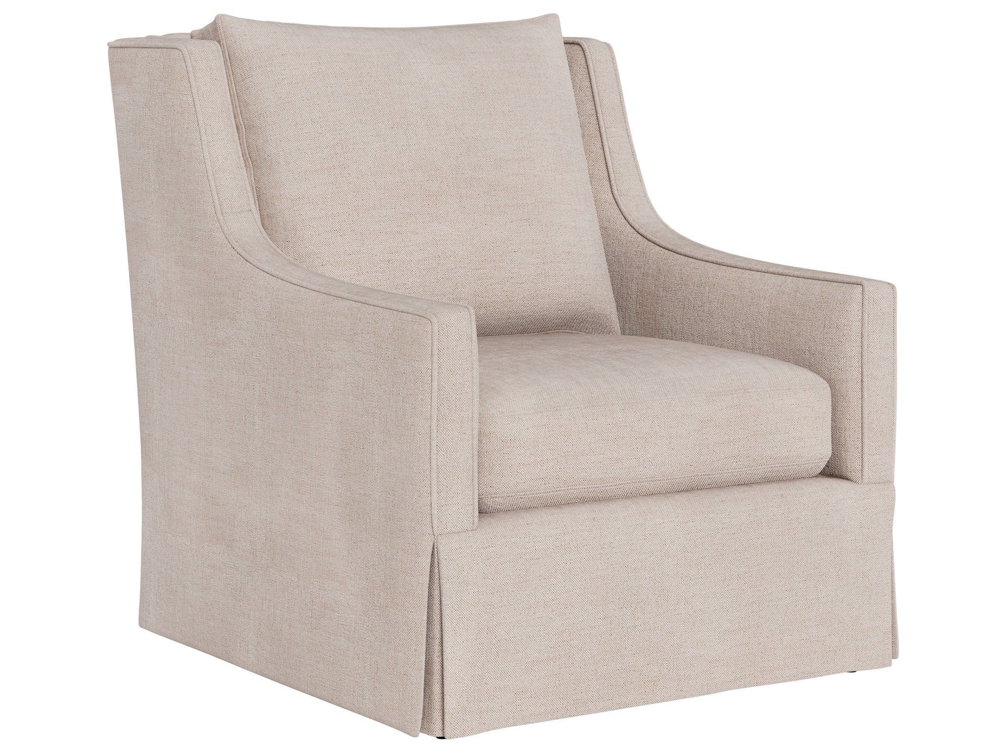 Hudson - Skirted Petite Swivel Glider-Special Order - Beige