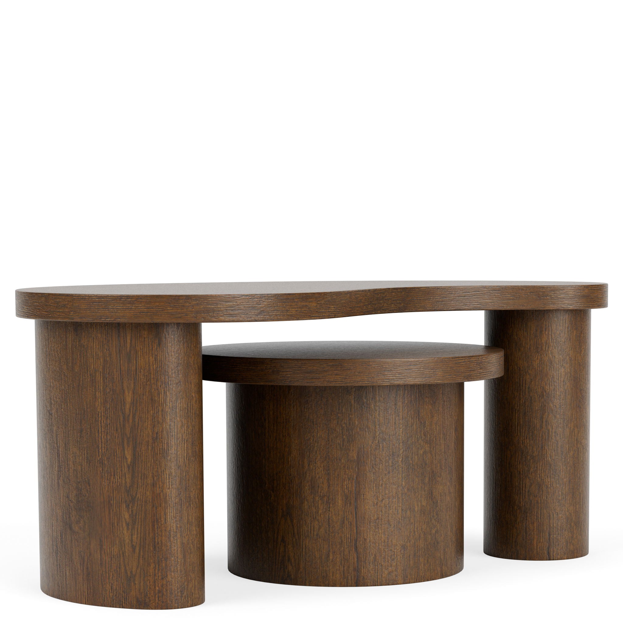 Santa Cruz - Bunching Cocktail Tables - Whiskey Oak