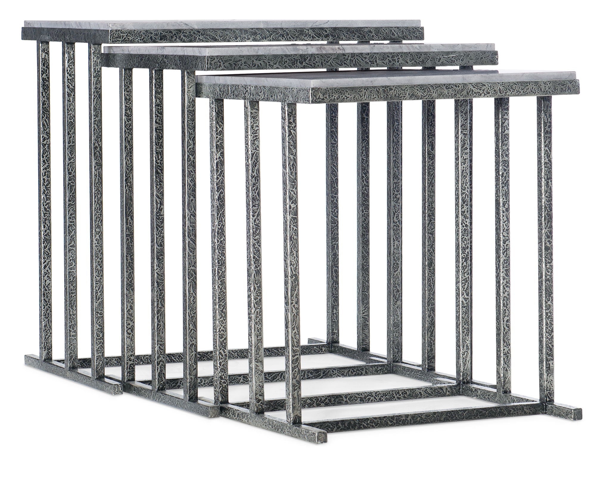 Melange - Bianca Nesting Tables - Pearl Silver