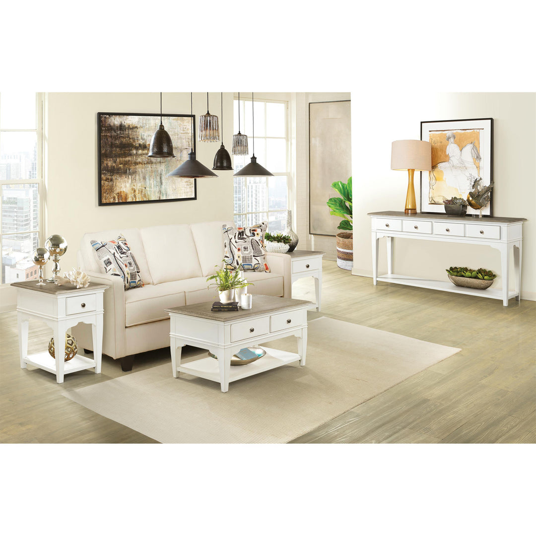 Myra - Small Leg Coffee Table - Natural / Paperwhite