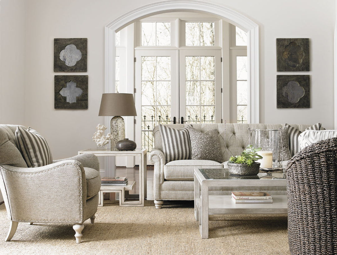 Oyster Bay - Harper End Table - Pearl Silver