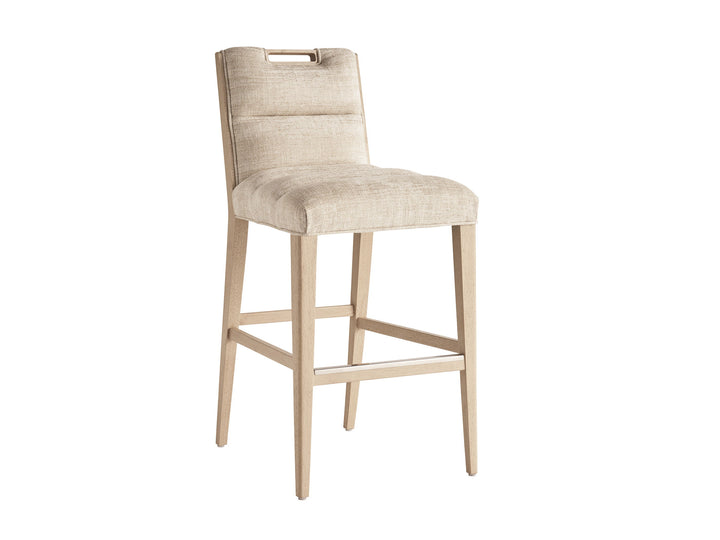 Sunset Key - Greer Channeled Upholstered Bar Stool