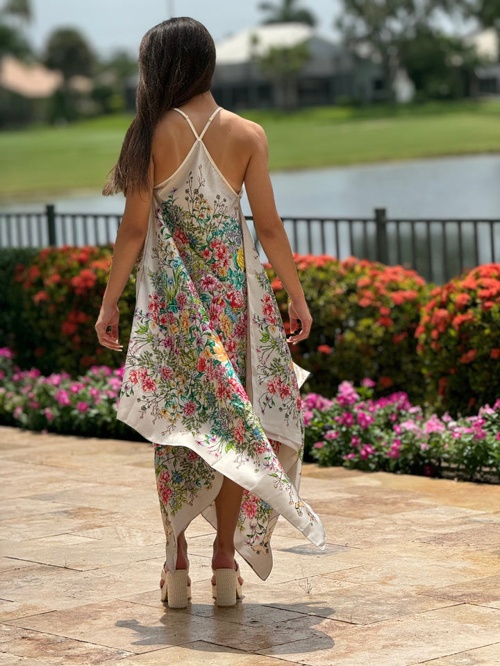 Silk Dress / Pink Bouquet