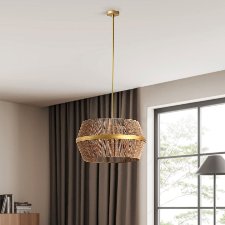 Wendy - Chandelier - Natural/Gold