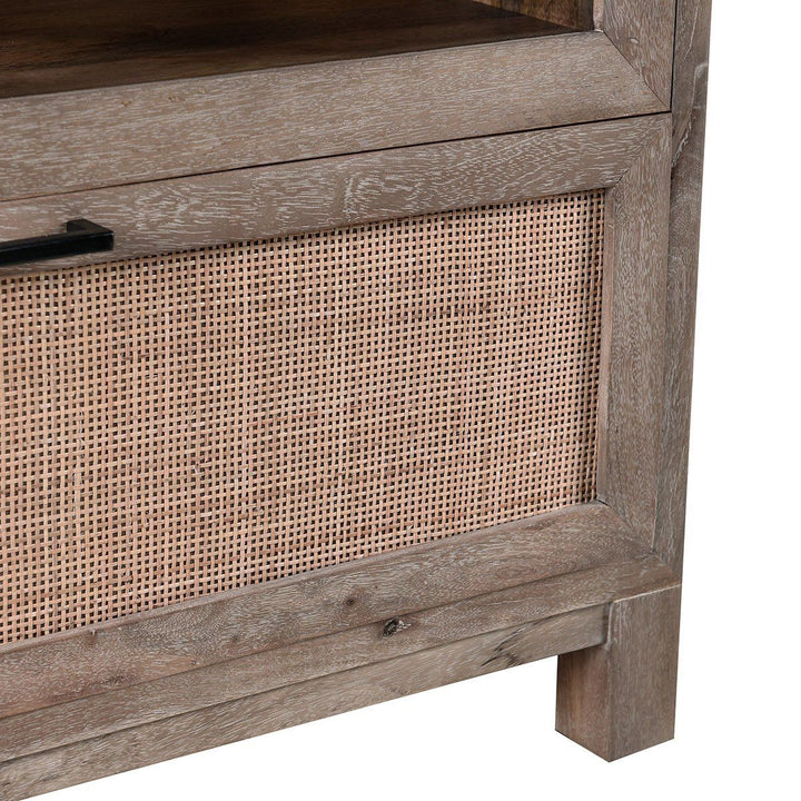 Jensen - 2 Door 1 Drawer Tall Cabinet - Taupe