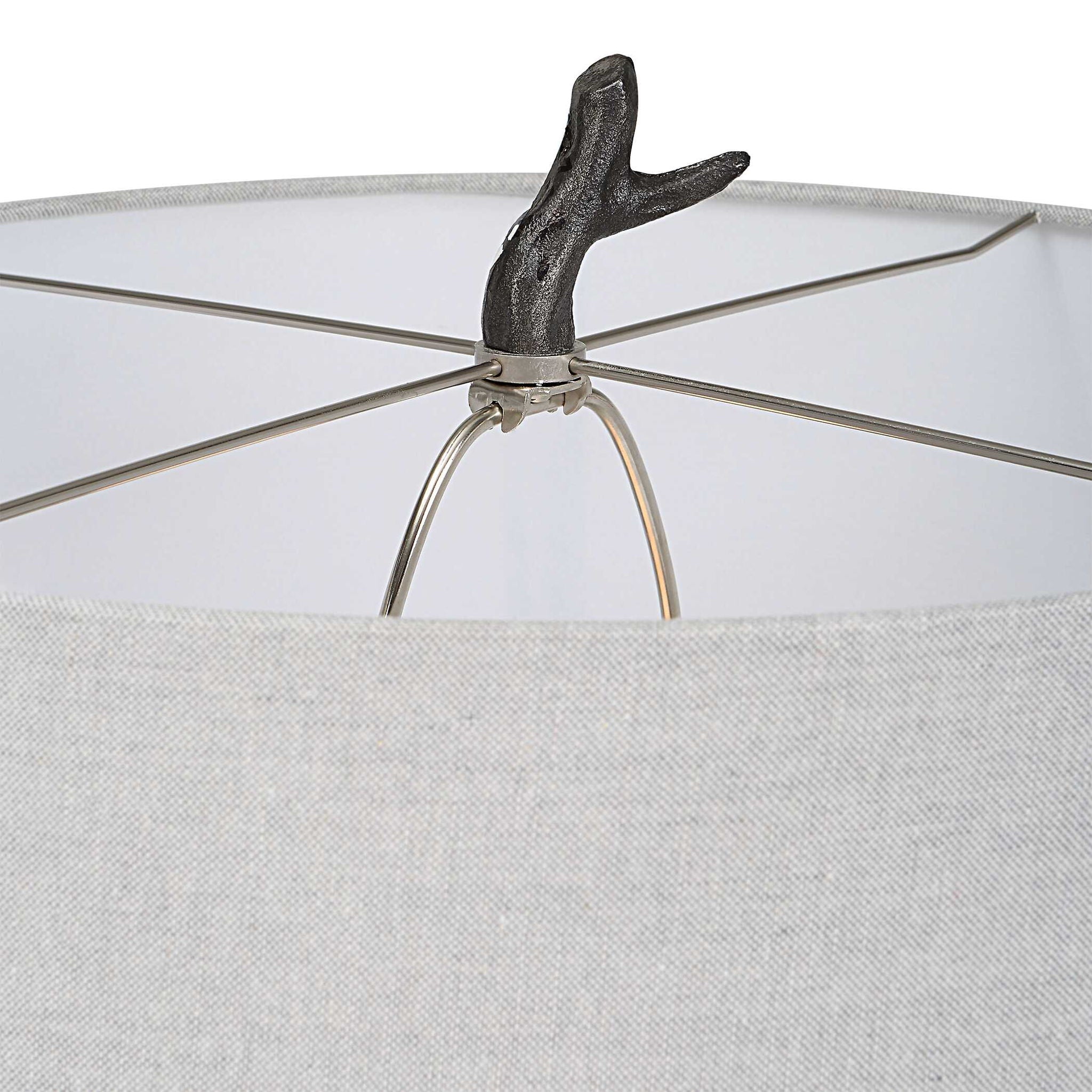 Spruce - Rustic Floor Lamp - Black