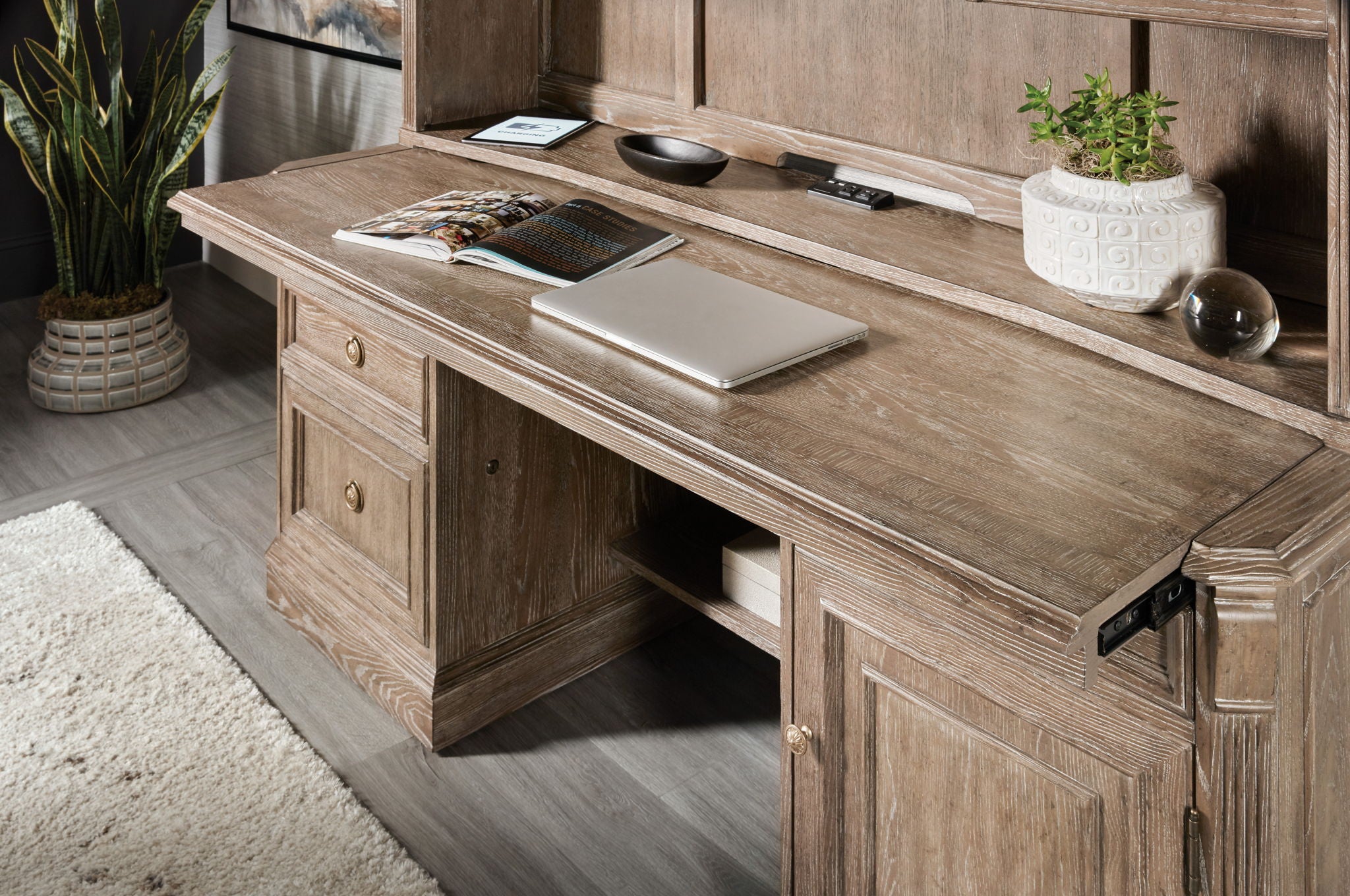 Sutter - Computer Credenza - Light Brown