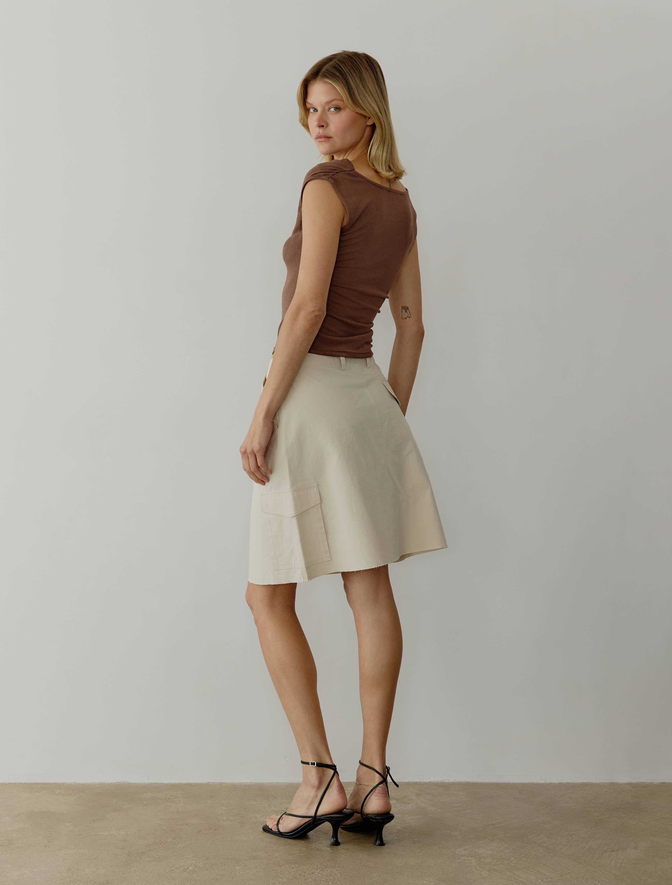 The Ali Top | Cowl Neck Sleeveless Top: BLACK / SMALL