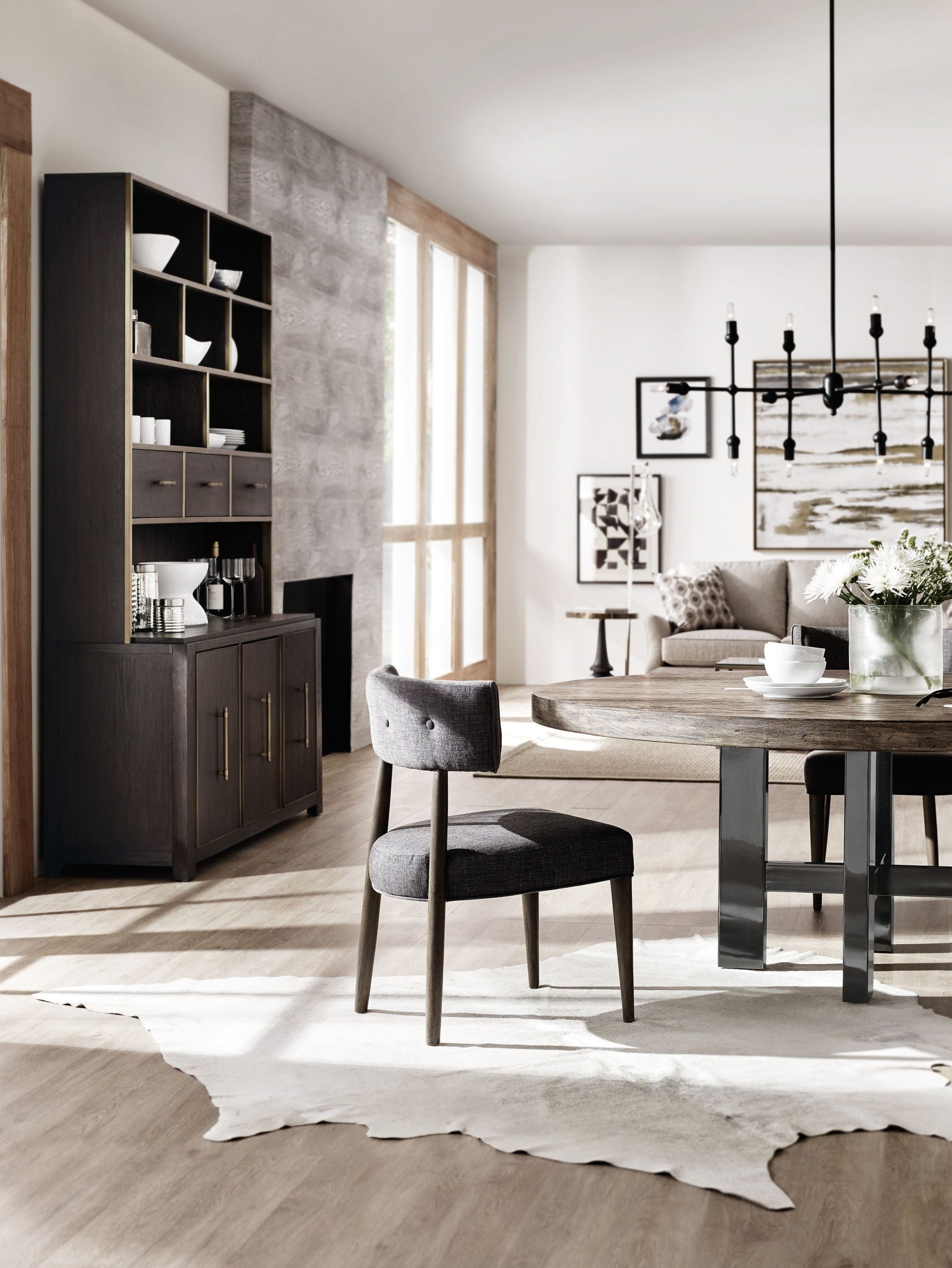Curata - Upholstered Chair - Dark Gray