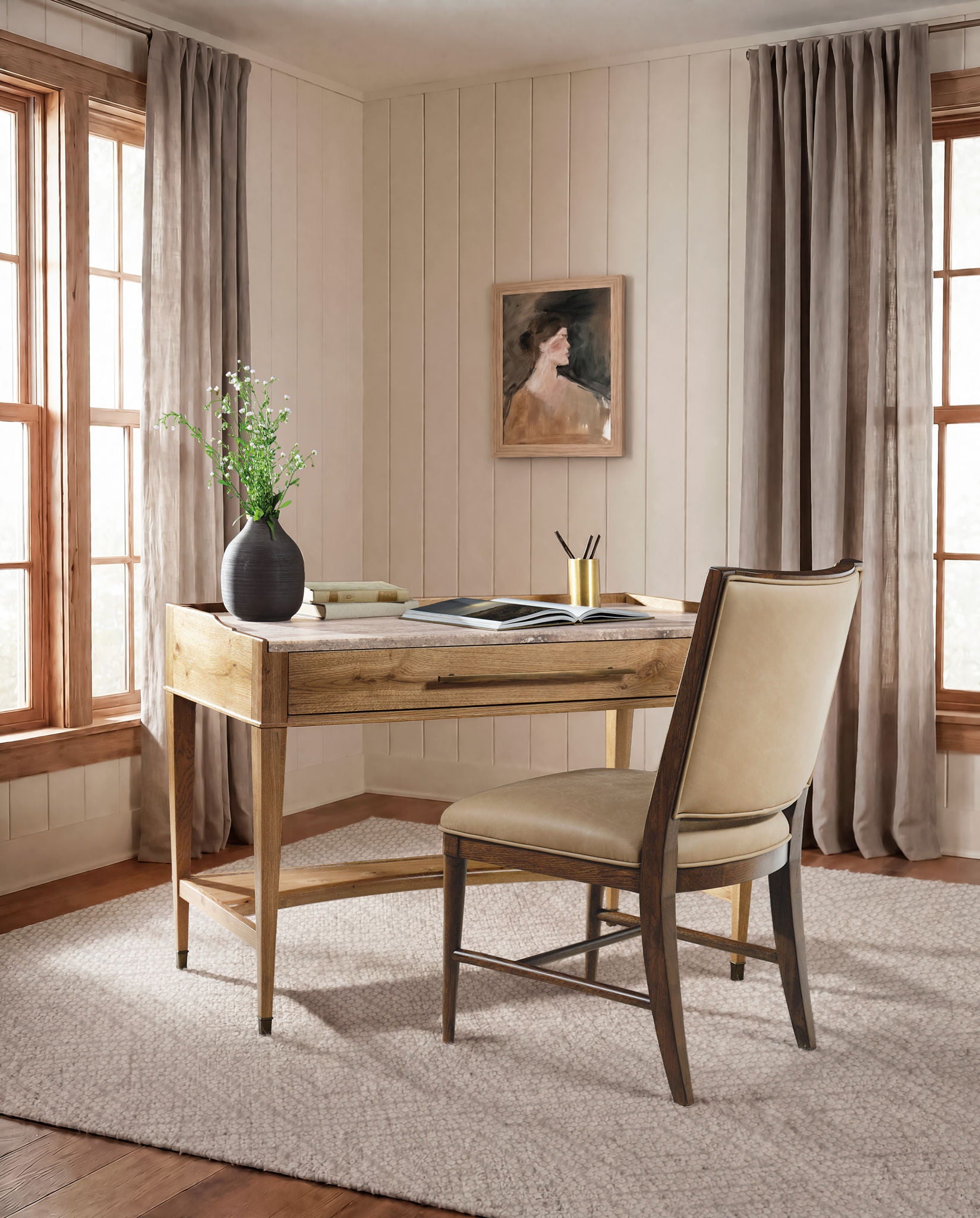Cashiers - Small Writing Desk - Almond