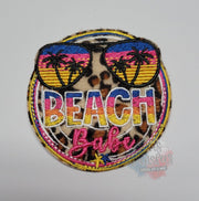 Beach Babe Leopard Sunglasses Iron-On PATCH