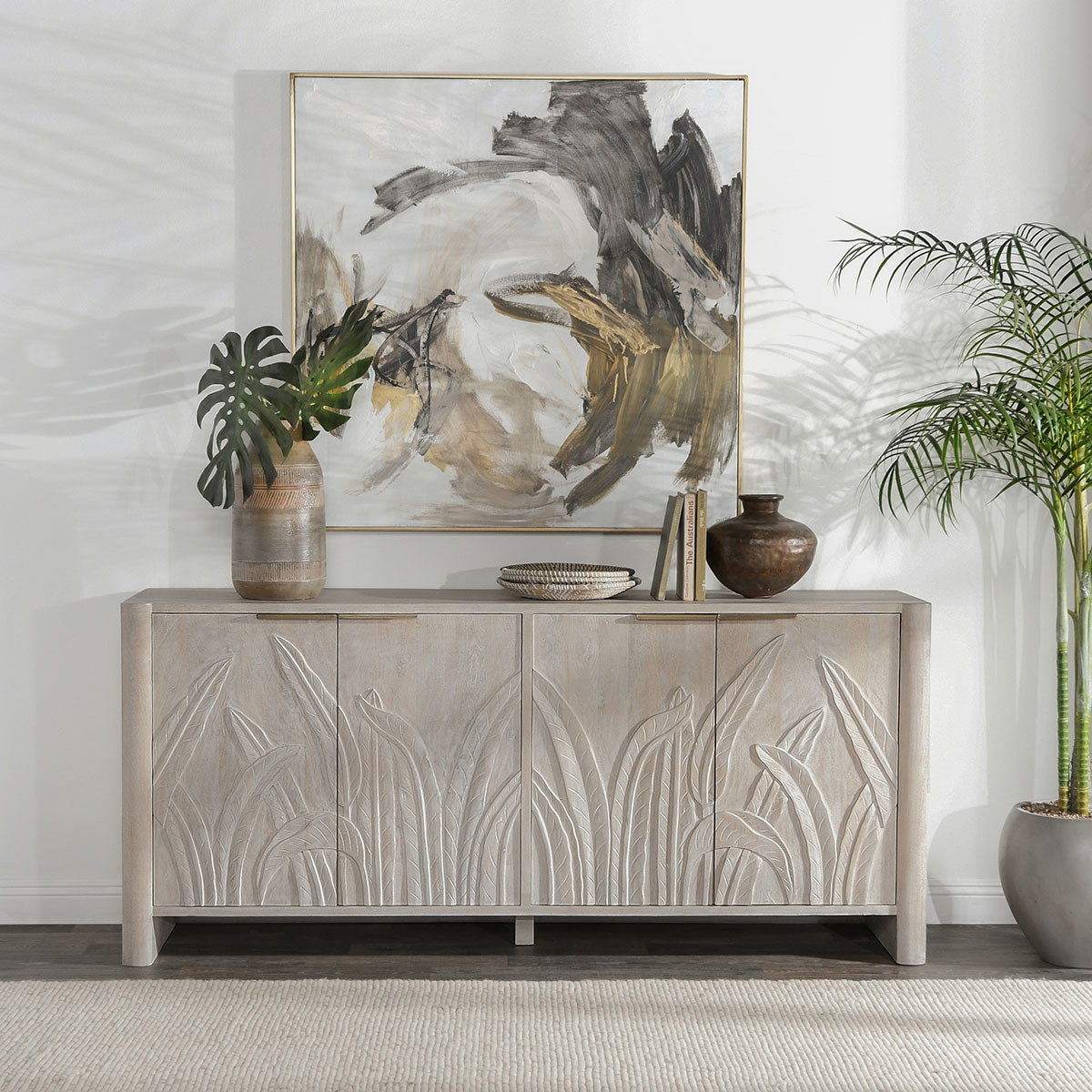 Ledro - Wood 4 Door Buffet