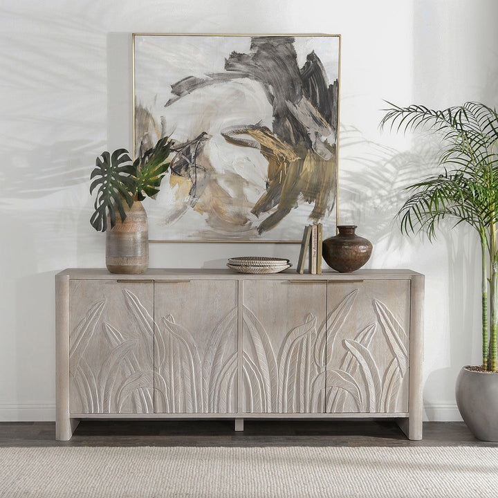 Ledro - Wood 4 Door Buffet