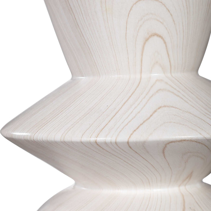 Stevens - Bleached Wood Buffet Lamp - White
