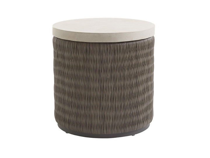 Cypress Point Ocean Terrace - Round End Table - Dark Brown