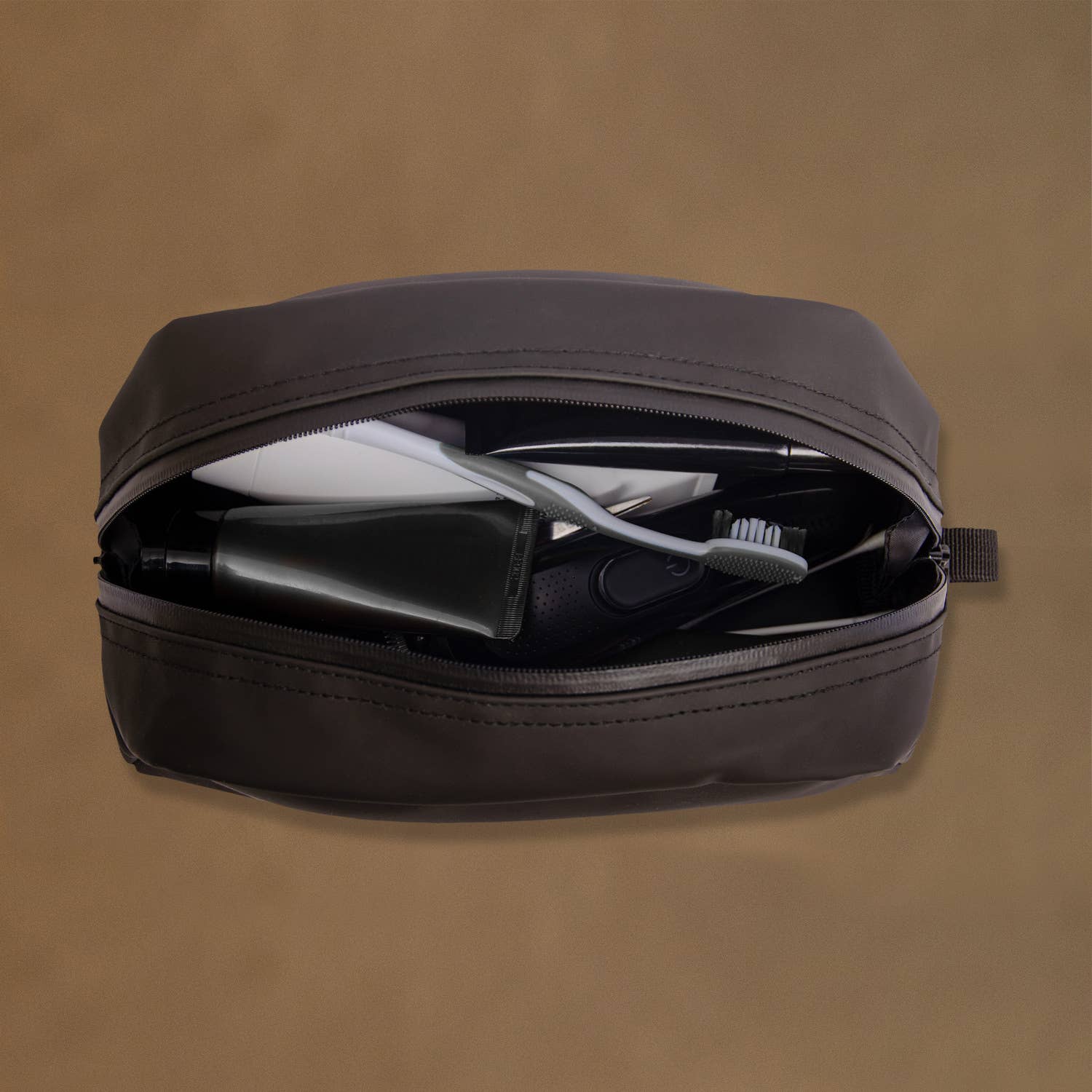 Black toilet bag