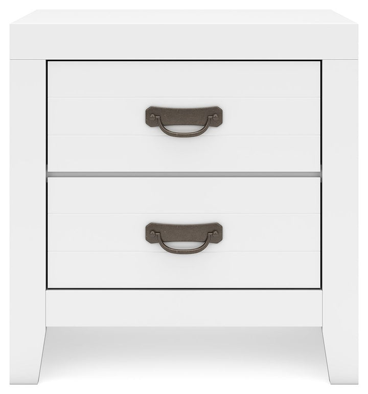 Binterglen - White - Two Drawer Night Stand