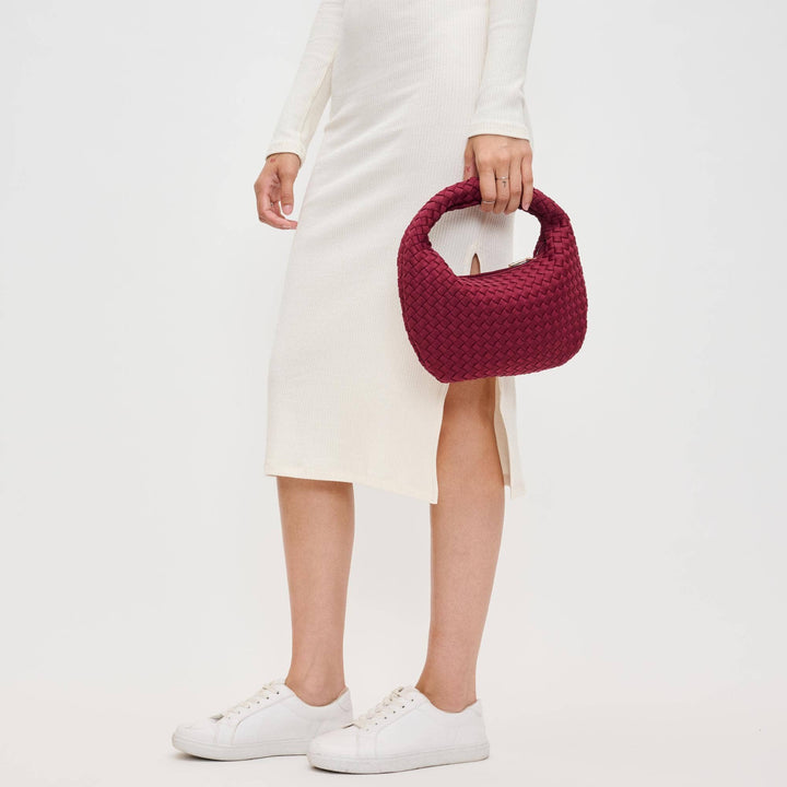 Dare to Dream - Small Woven Neoprene Clutch: Dark Denim